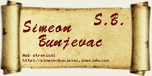 Simeon Bunjevac vizit kartica
